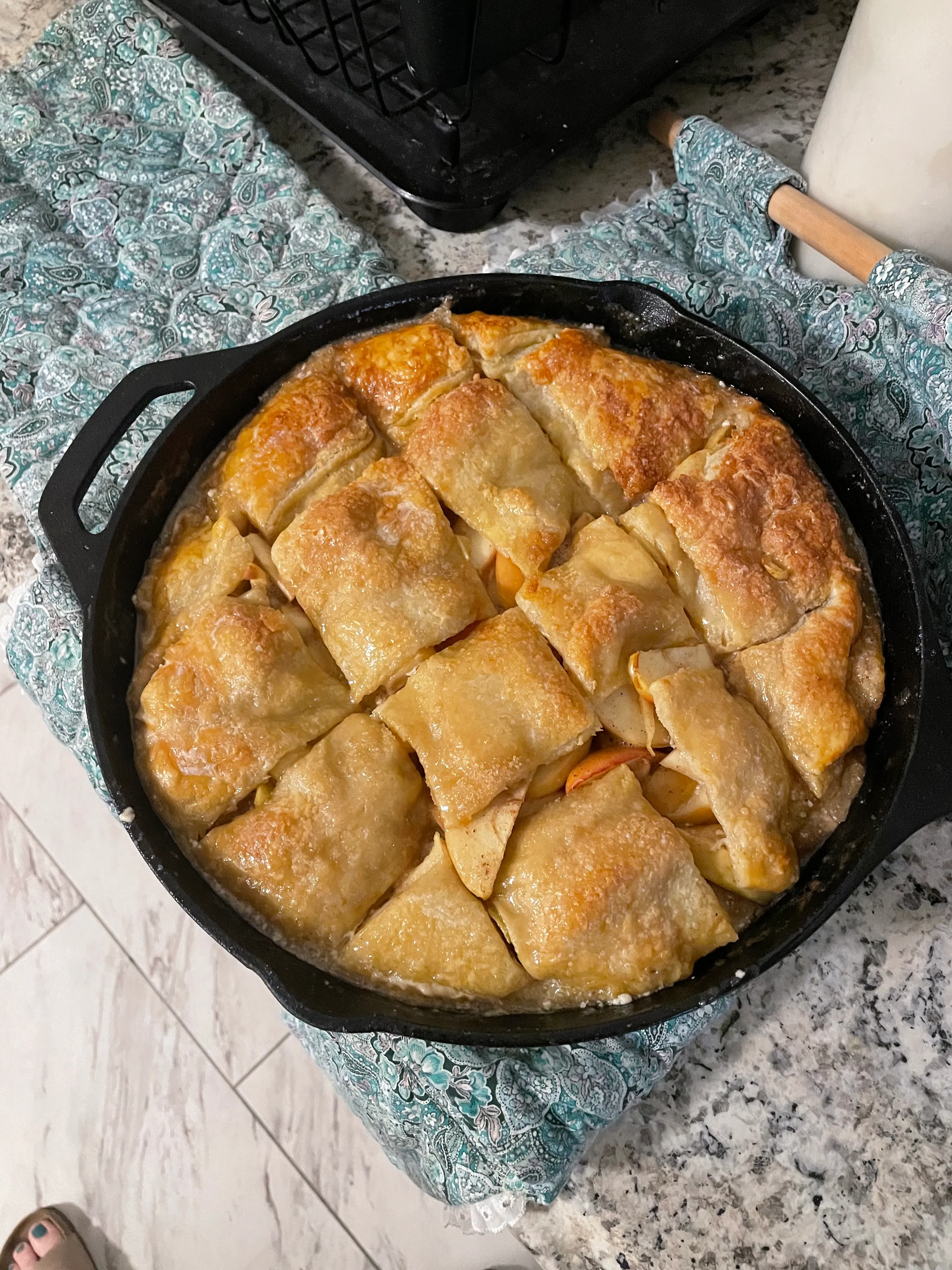 Dutch baby pancake fresh from the oven